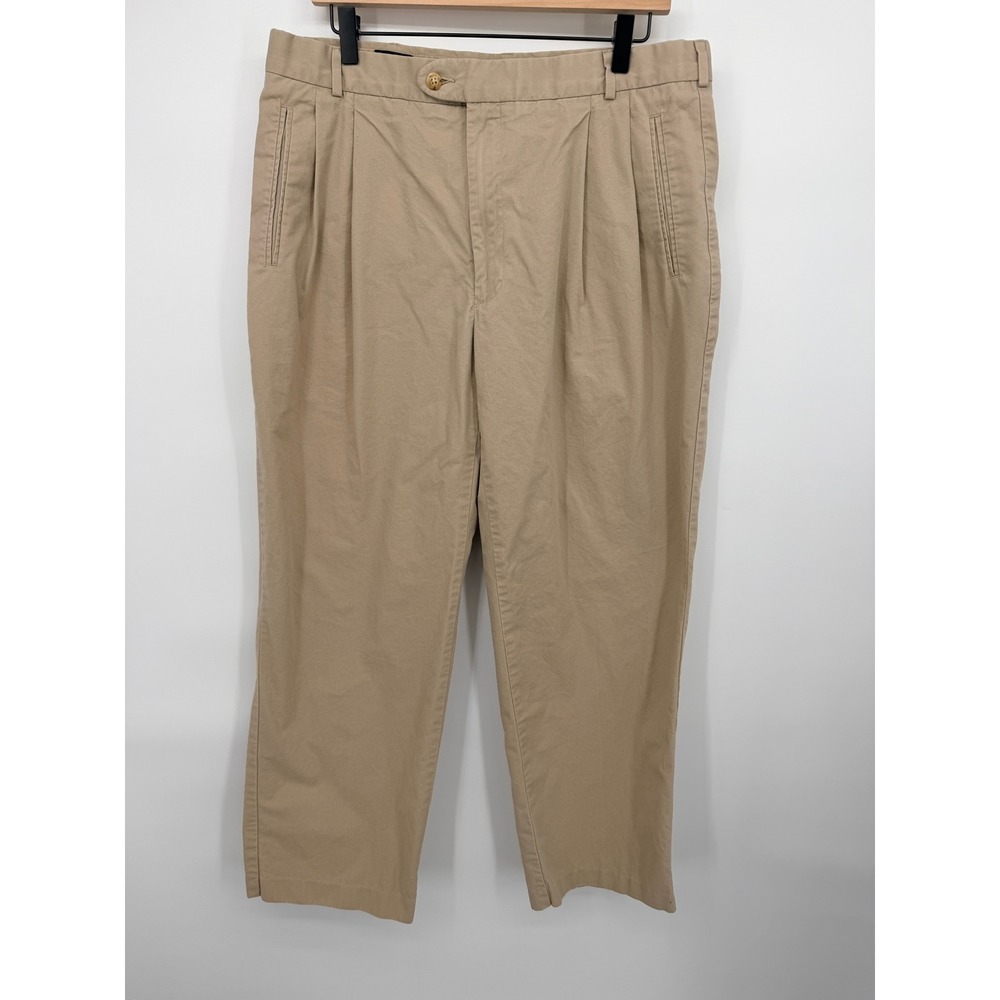 Bobby Jones Chino Pants Mens 36 Khaki Good Cotton Golf Luxury Quiet Luxury